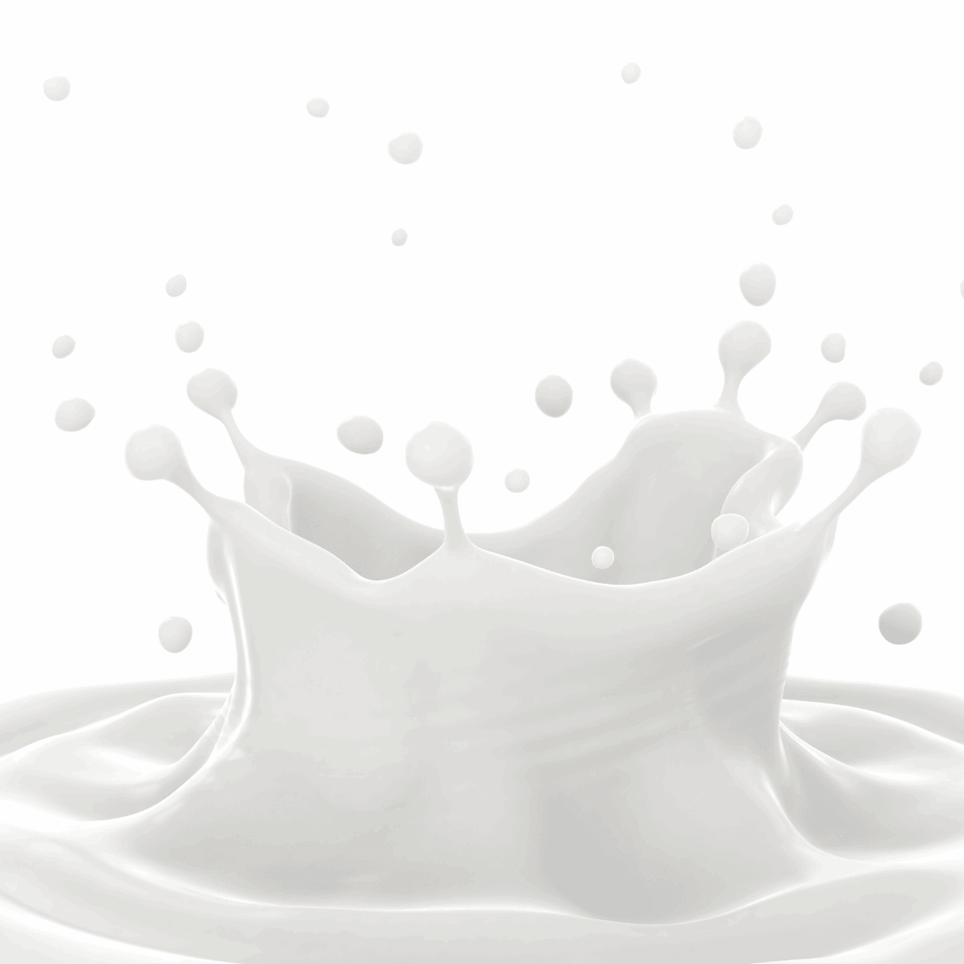 Splash of creamy milk symbolizing nourishment in Miara Essence Camel Milk Soap UAE.